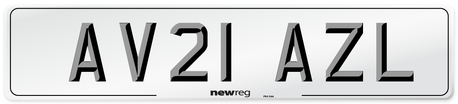 AV21 AZL Number Plate from New Reg